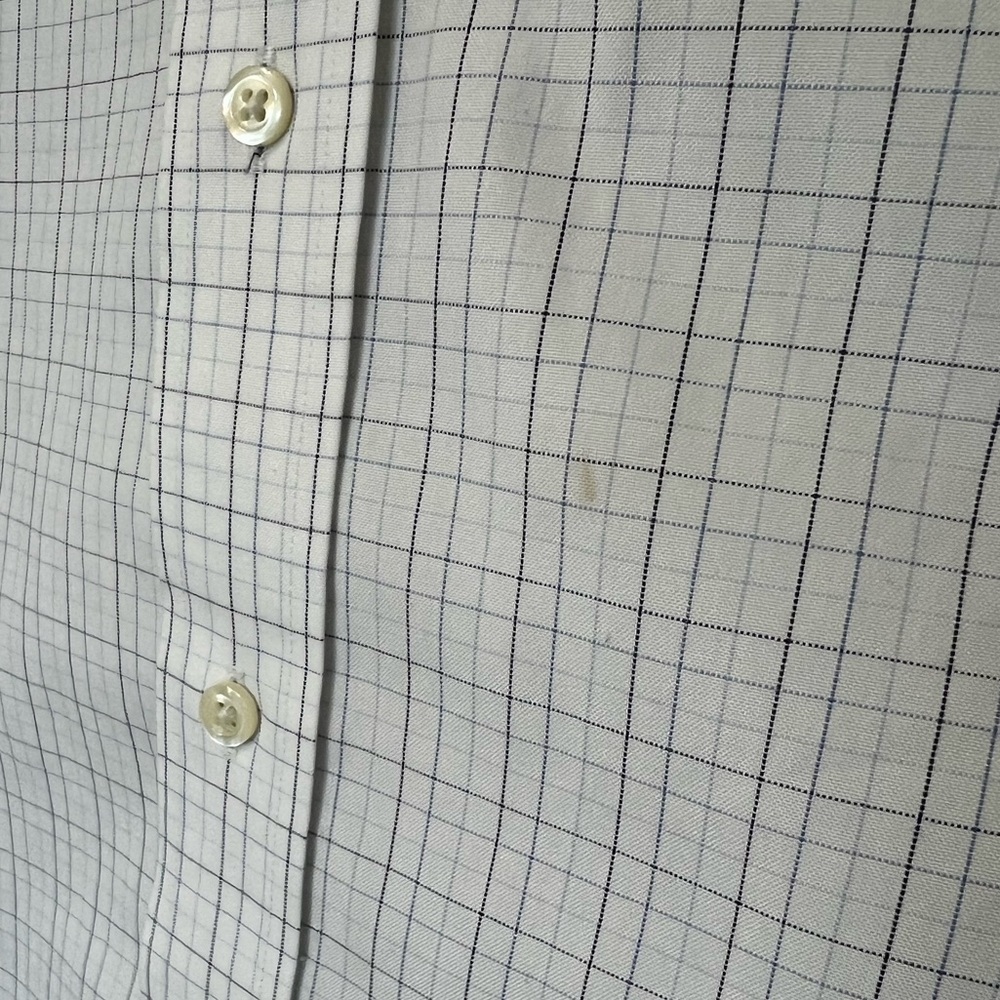 Joseph A Bank White Pin Stripes Dress shirt (minor defect) like new condition - Picture 2 of 4
